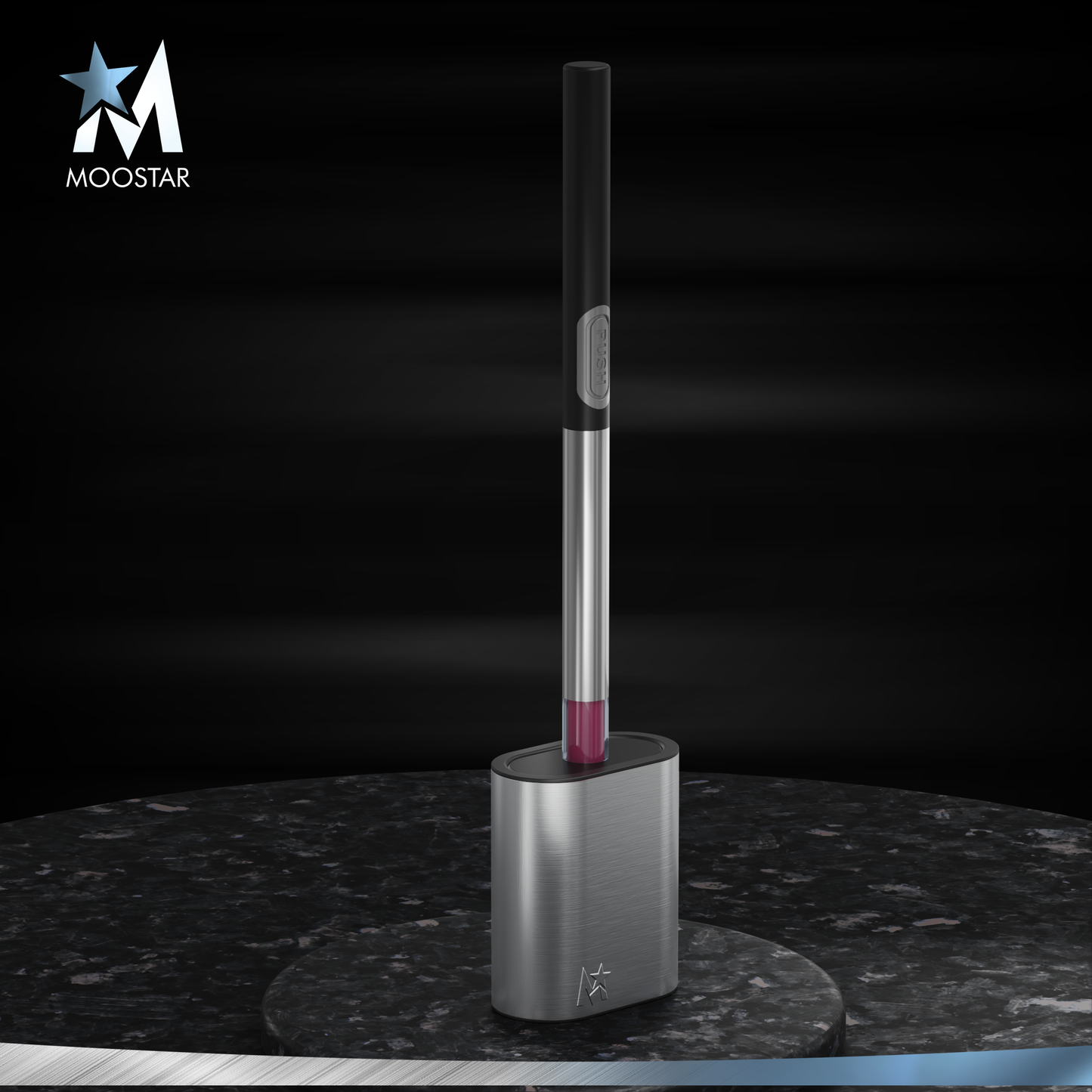 STAINLESS STEEL TOILET PUSH BRUSH