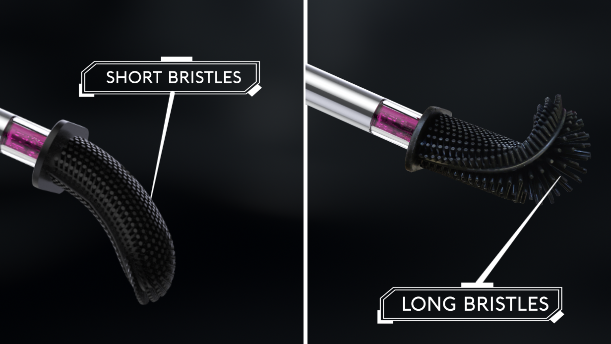 STAINLESS STEEL TOILET PUSH BRUSH