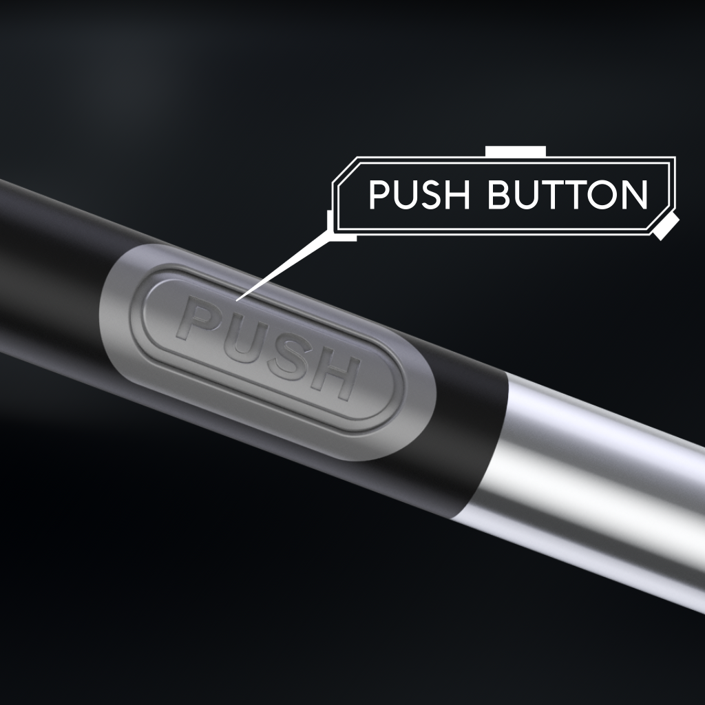 STAINLESS STEEL TOILET PUSH BRUSH