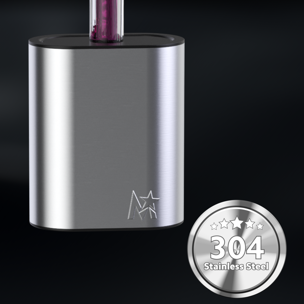 STAINLESS STEEL TOILET PUSH BRUSH