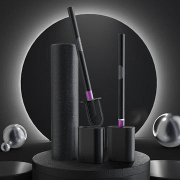 Upgrade Your Bathroom Cleaning Routine With a Black Stainless Steel Toilet Push Brush