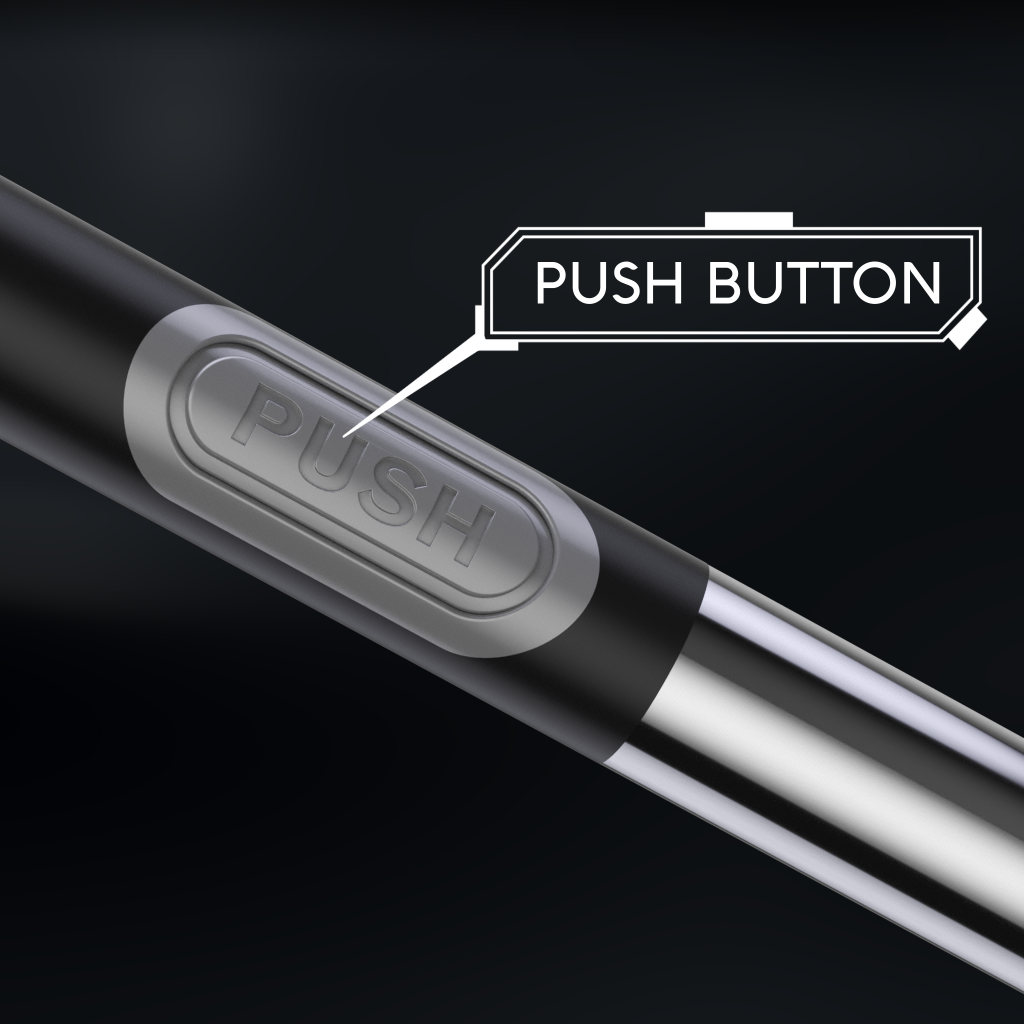 CEPILLO PUSH ACERO INOXIDABLE NEGRO - ESCOBILLA DE INODORO