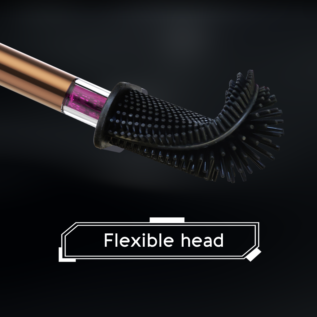 CEPILLO PUSH ACERO INOXIDABLE NEGRO - ESCOBILLA DE INODORO