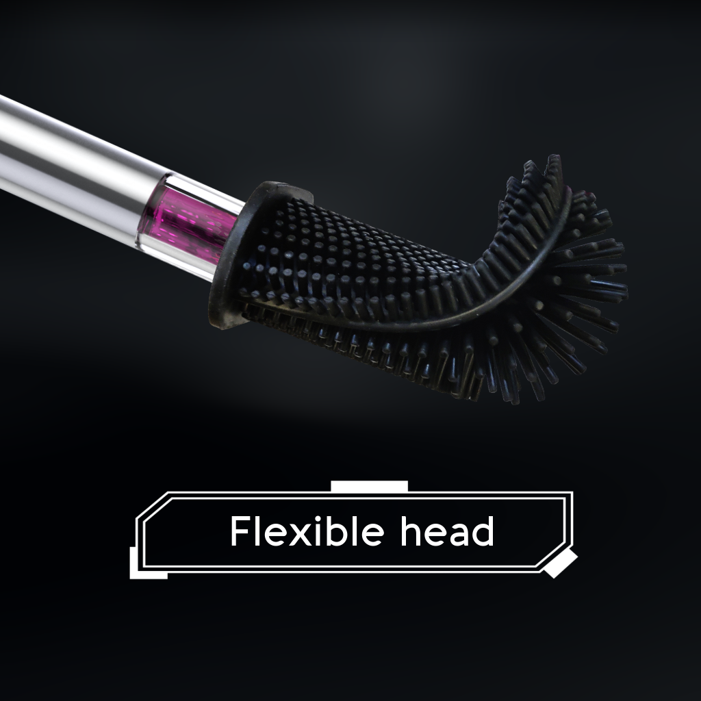 CEPILLO PUSH ACERO INOXIDABLE NEGRO - ESCOBILLA DE INODORO