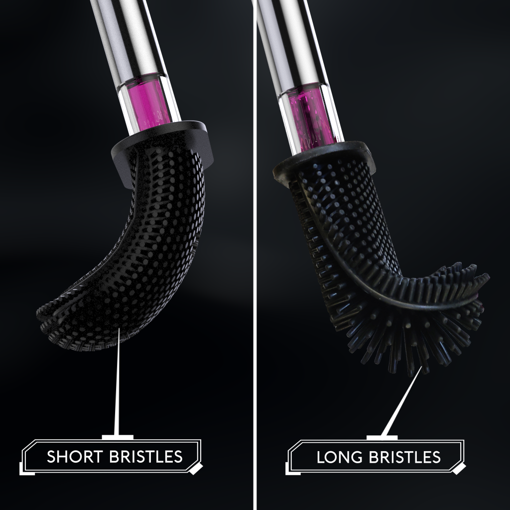 CEPILLO PUSH ACERO INOXIDABLE NEGRO - ESCOBILLA DE INODORO