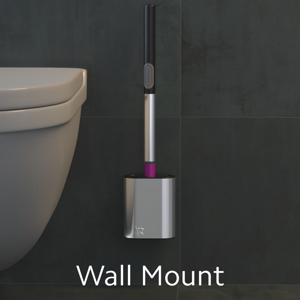 MOOSTAR LUXE CHROME TOILET BRUSH (Pre Order) 1st FEB 2025