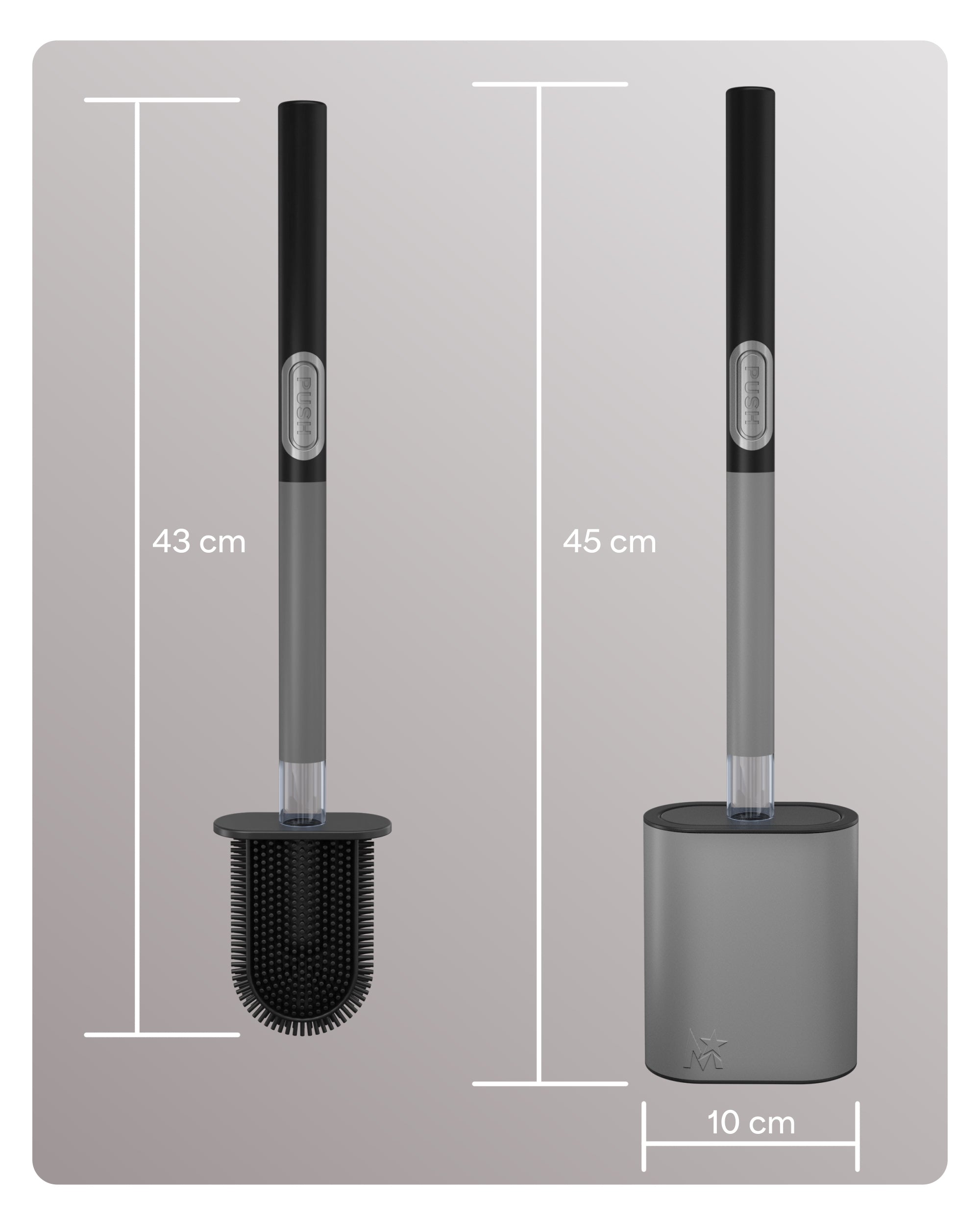 PUSH BRUSH + SPARE HEAD BUNDLE (Grey)