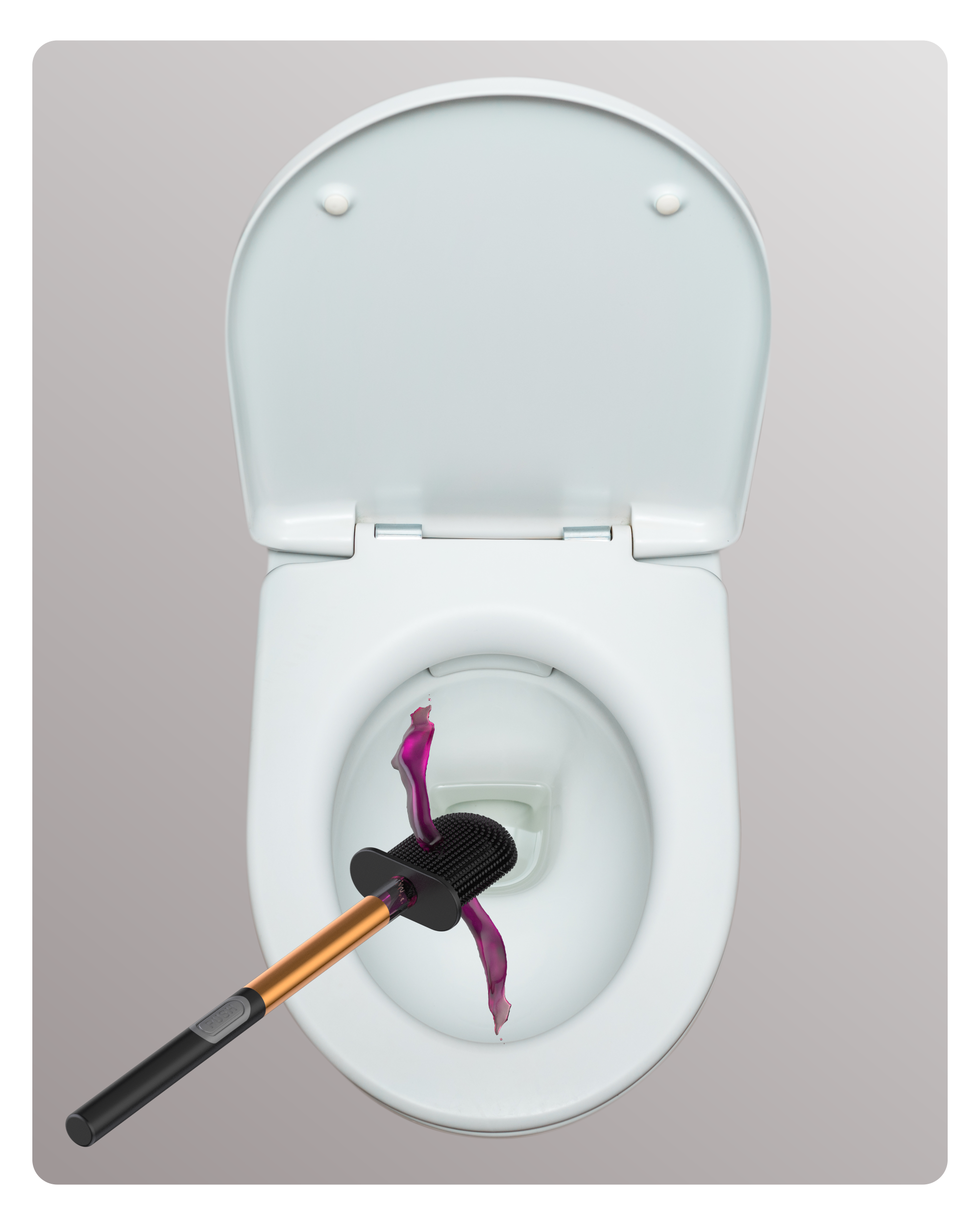 CEPILLO PUSH ACERO INOXIDABLE NEGRO - ESCOBILLA DE INODORO