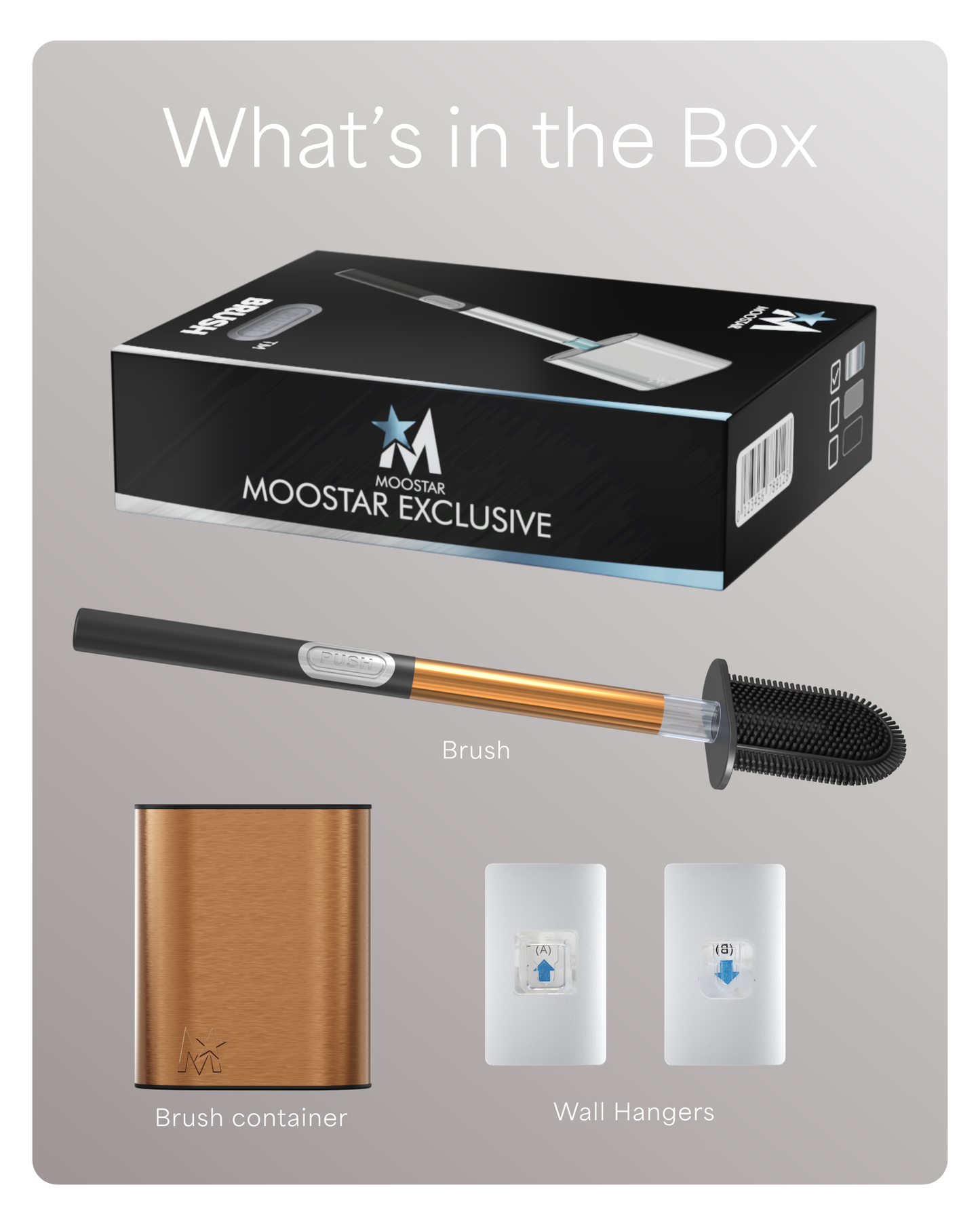 MOOSTAR LUXE COPPER TOILET BRUSH