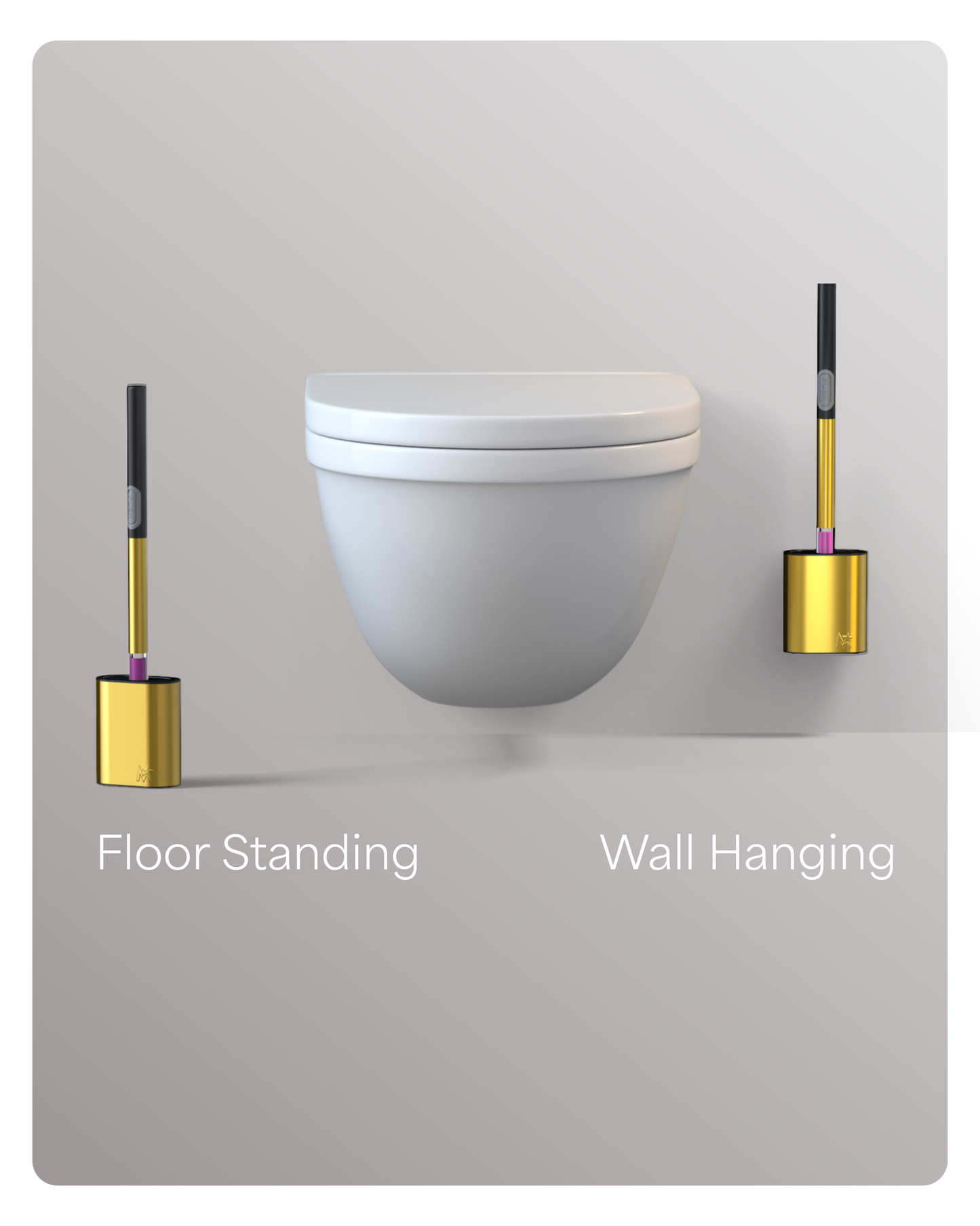 MOOSTAR LUXE GOLD TOILET BRUSH