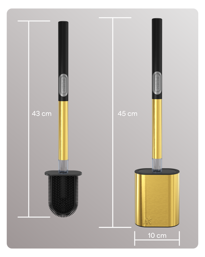 CEPILLO PUSH ACERO INOXIDABLE NEGRO - ESCOBILLA DE INODORO