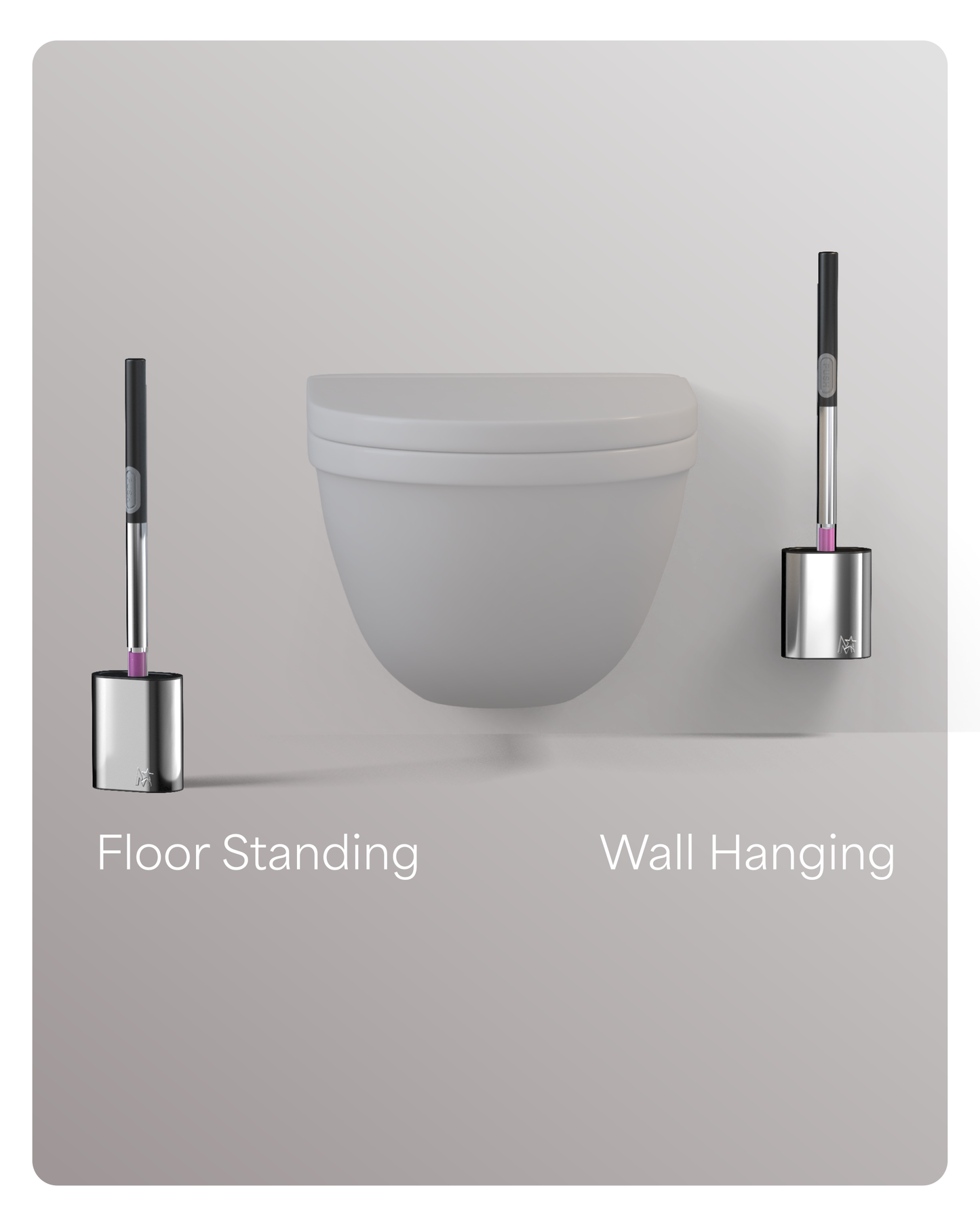 MOOSTAR LUXE CHROME TOILET BRUSH