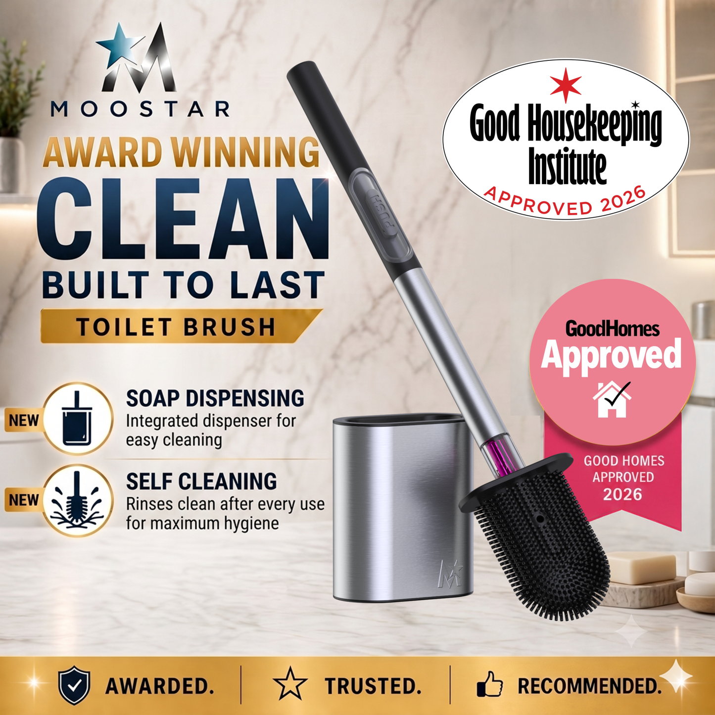 V.2 STAINLESS STEEL TOILET PUSH BRUSH