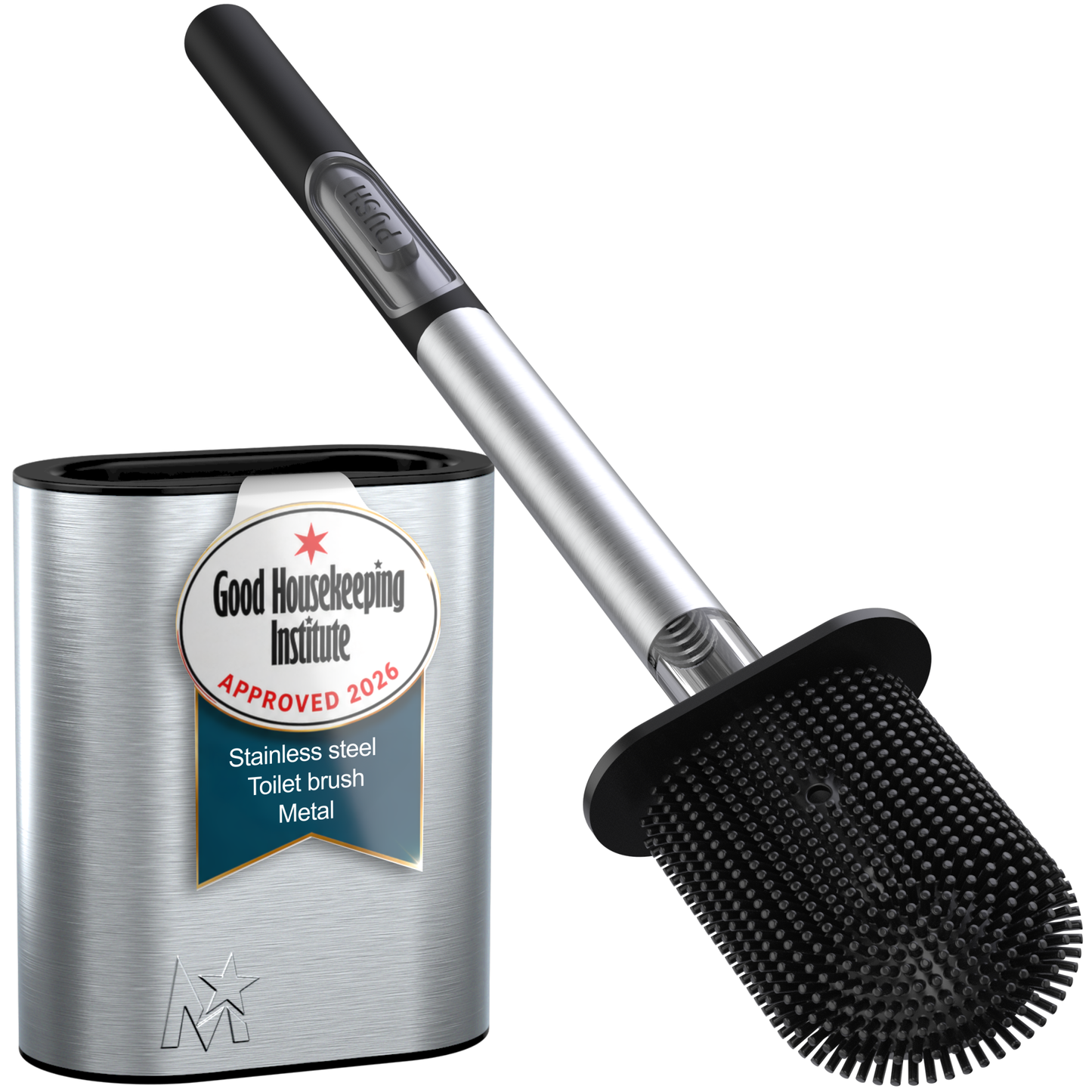 V.2 STAINLESS STEEL TOILET PUSH BRUSH