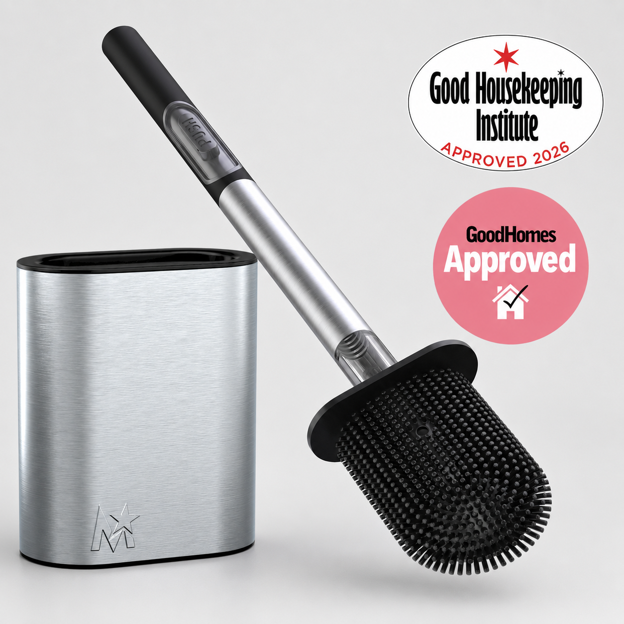 V.2 STAINLESS STEEL TOILET PUSH BRUSH